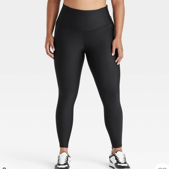 all in motion Pants - All In Motion Black Effortless Support High Rise 7/8 Legging Size Large NWT